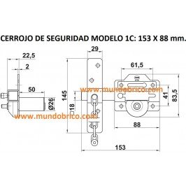 Cerrojo AMIG de seguridad Modelo 1C CROMADO