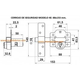 Cerrojo AMIG de seguridad Modelo 4E CROMADO