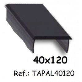 Tapa de aluminio para perfil 40x120 ALUMABE