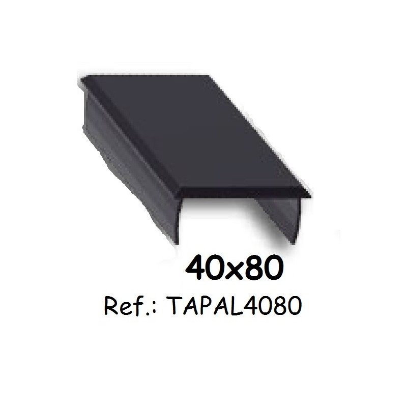 Tapa de aluminio para perfil 40x80 ALUMABE