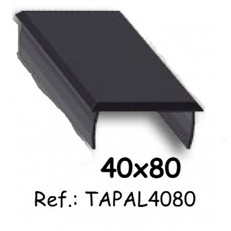 Tapa de aluminio para perfil 40x80 ALUMABE